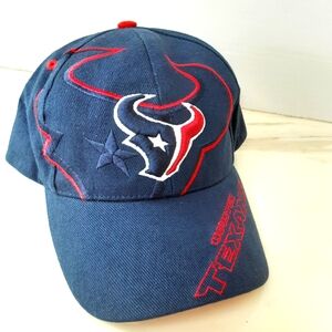 HOUSTON TEXANS Authentic NFL Adjustable Strap 100% Cotton Baseball Cap - NWOT